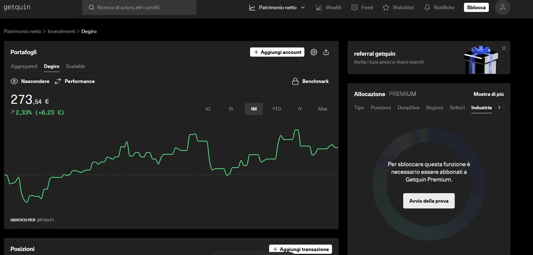 Getquin Dashboard