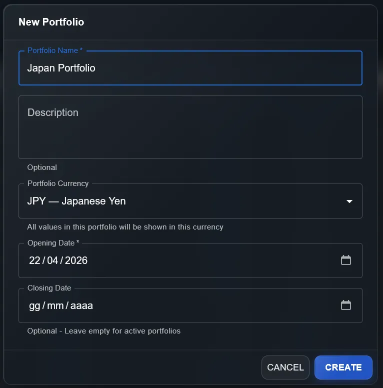 Multi-currency portfolio view 2