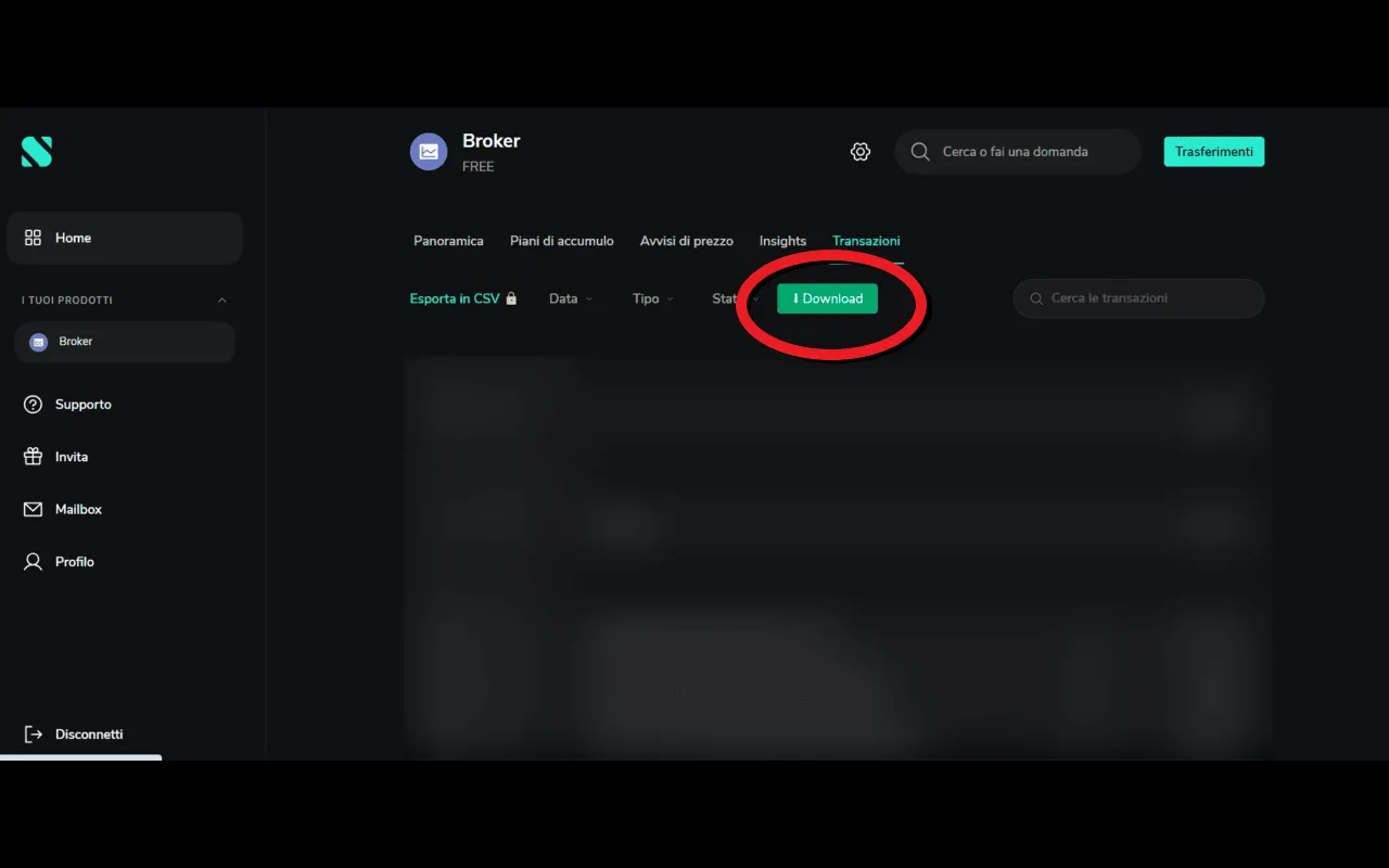 Step 2 — Export transactions